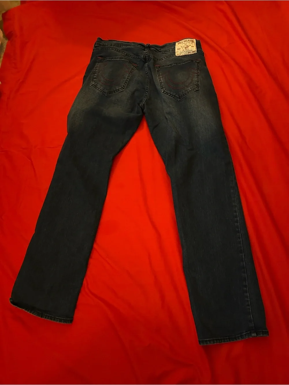 True Religion Men's (Ricky) Jeans in Dark Blue Denim